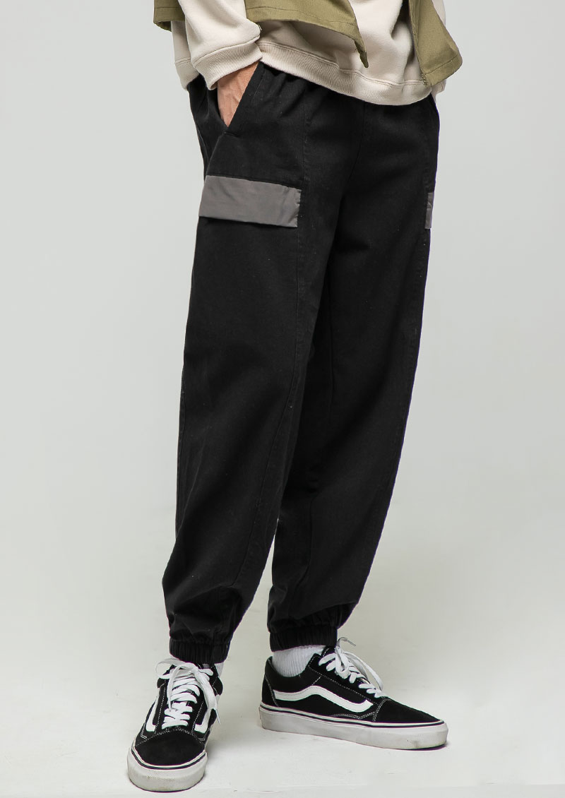 異材質縮口工作褲 Check2check巧朵恰克快時尚購物平台